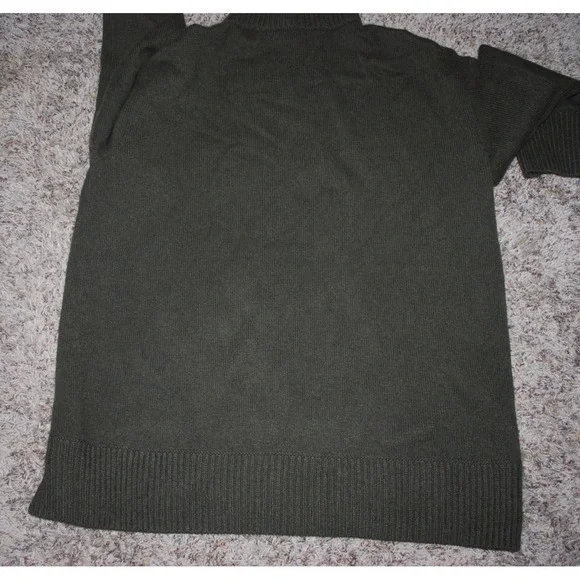 Vince Women's Turtleneck Sweater M Dark Brown Ribbed Knit Long Sleeve - Picture 2 of 5